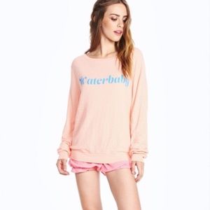 WILDFOX Water Baby Sweatshirt Babe Lounge Oversized Top Coastal Boho Kawaii Girl
